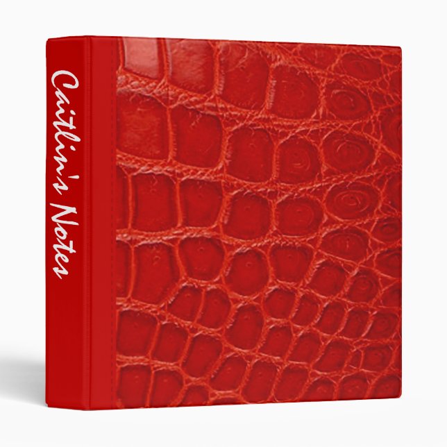 Stylish Crocodile Fashion Avery Binder (Front/Spine)