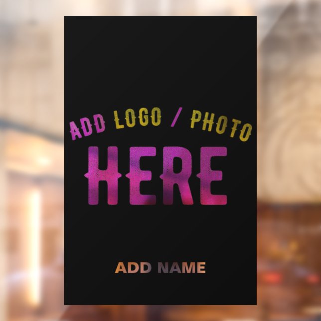 STYLISH CUSTOM BLACK BRANDED PARTIAL TRANSPARENT WINDOW CLING (Sheet 2)