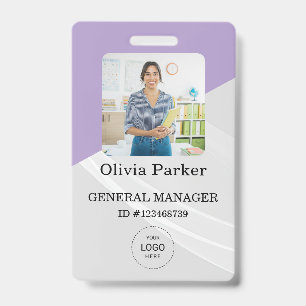 Stylish Custom Company Employee Photo Badge