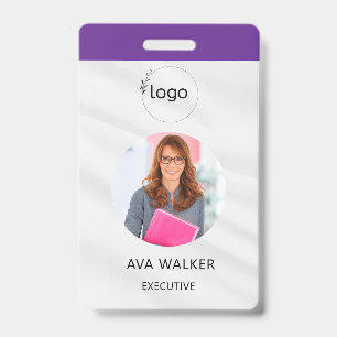 Stylish Custom Company Employee Photo Badge