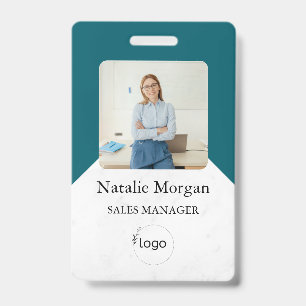 stylish Custom Company Employee Photo Badge