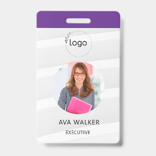 Stylish Custom Company Employee Photo Badge