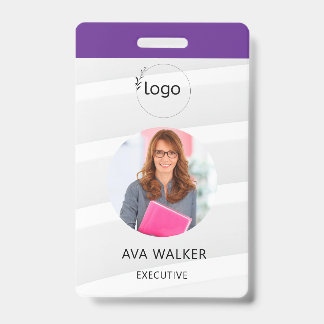 Stylish Custom Company Employee Photo Badge