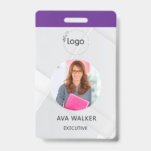 Stylish Custom Company Employee Photo Badge