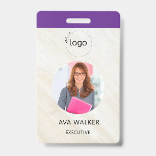 Stylish Custom Company Employee Photo Badge