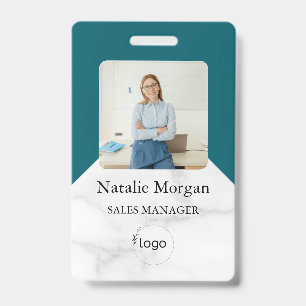 stylish Custom Company Employee Photo Badge