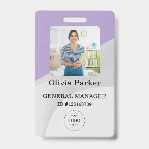 Stylish Custom Company Employee Photo Badge