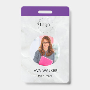 Stylish Custom Company Employee Photo Badge