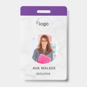 Stylish Custom Company Employee Photo Badge