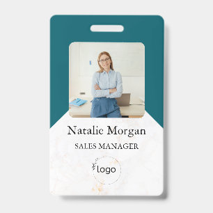 stylish Custom Company Employee Photo Badge