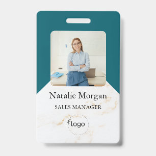 stylish Custom Company Employee Photo Badge