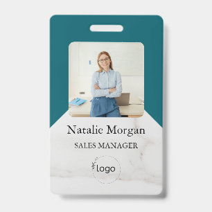 stylish Custom Company Employee Photo Badge