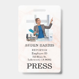 Stylish Custom Company Employee Photo Badge