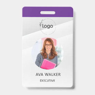 Stylish Custom Company Employee Photo Badge