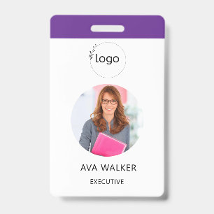 Stylish Custom Company Employee Photo Badge