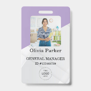 Stylish Custom Company Employee Photo Badge