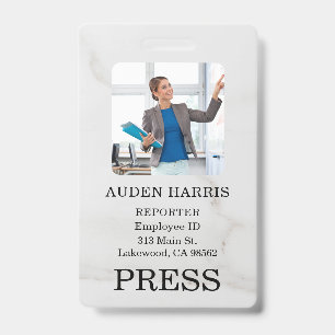Stylish Custom Company Employee Photo Badge