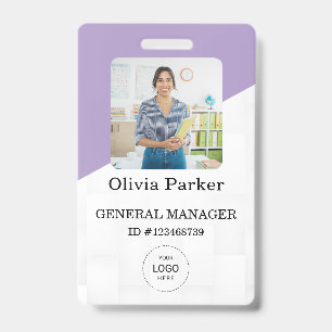 Stylish Custom Company Employee Photo Badge