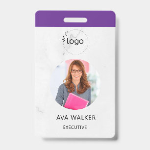 Stylish Custom Company Employee Photo Badge