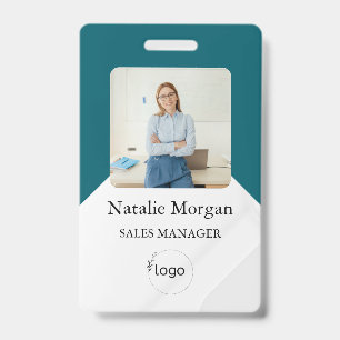 stylish Custom Company Employee Photo Badge
