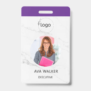 Stylish Custom Company Employee Photo Badge