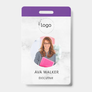 Stylish Custom Company Employee Photo Badge