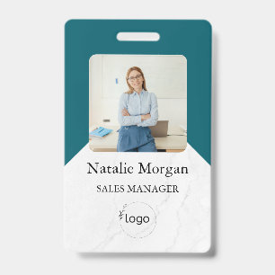 stylish Custom Company Employee Photo Badge