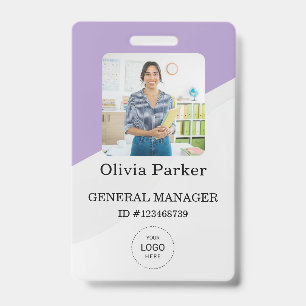 Stylish Custom Company Employee Photo Badge