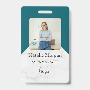 stylish Custom Company Employee Photo Badge