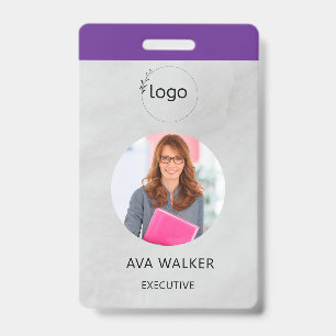 Stylish Custom Company Employee Photo Badge