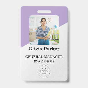 Stylish Custom Company Employee Photo Badge