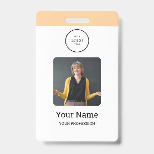 Stylish Custom Company Employee Photo Badge