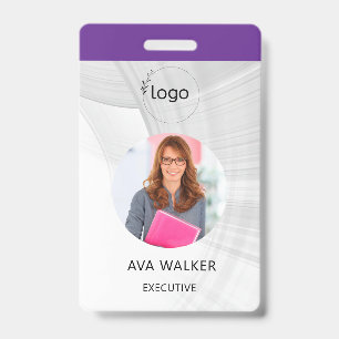 Stylish Custom Company Employee Photo Badge