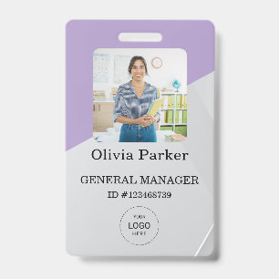 Stylish Custom Company Employee Photo Badge