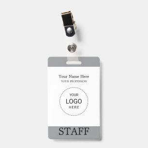 Stylish Custom Company Employee Photo Badge