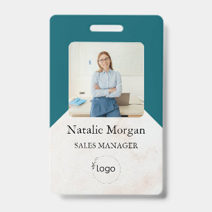 stylish Custom Company Employee Photo Badge