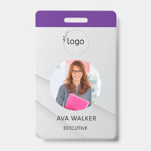 Stylish Custom Company Employee Photo Badge