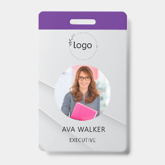 Stylish Custom Company Employee Photo Badge