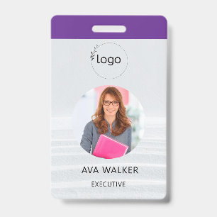 Stylish Custom Company Employee Photo Badge