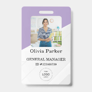 Stylish Custom Company Employee Photo Badge