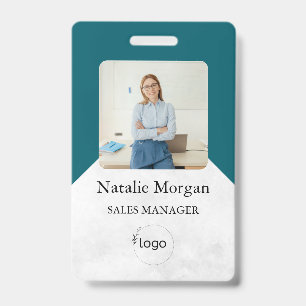 stylish Custom Company Employee Photo Badge
