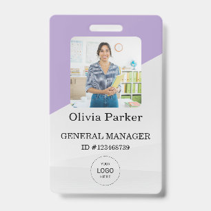 Stylish Custom Company Employee Photo Badge