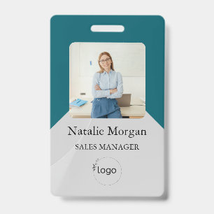 stylish Custom Company Employee Photo Badge