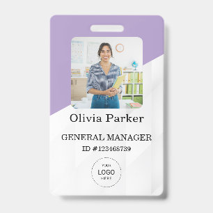 Stylish Custom Company Employee Photo Badge