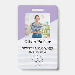 Stylish Custom Company Employee Photo Badge