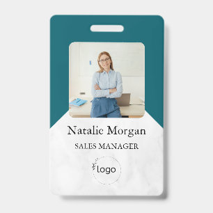 stylish Custom Company Employee Photo Badge