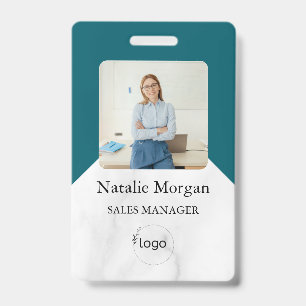 stylish Custom Company Employee Photo Badge