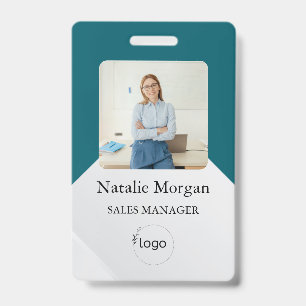 stylish Custom Company Employee Photo Badge