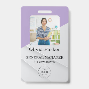Stylish Custom Company Employee Photo Badge