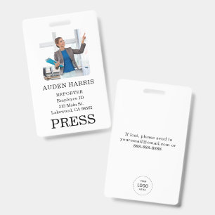 Stylish Custom Company Employee Photo Badge